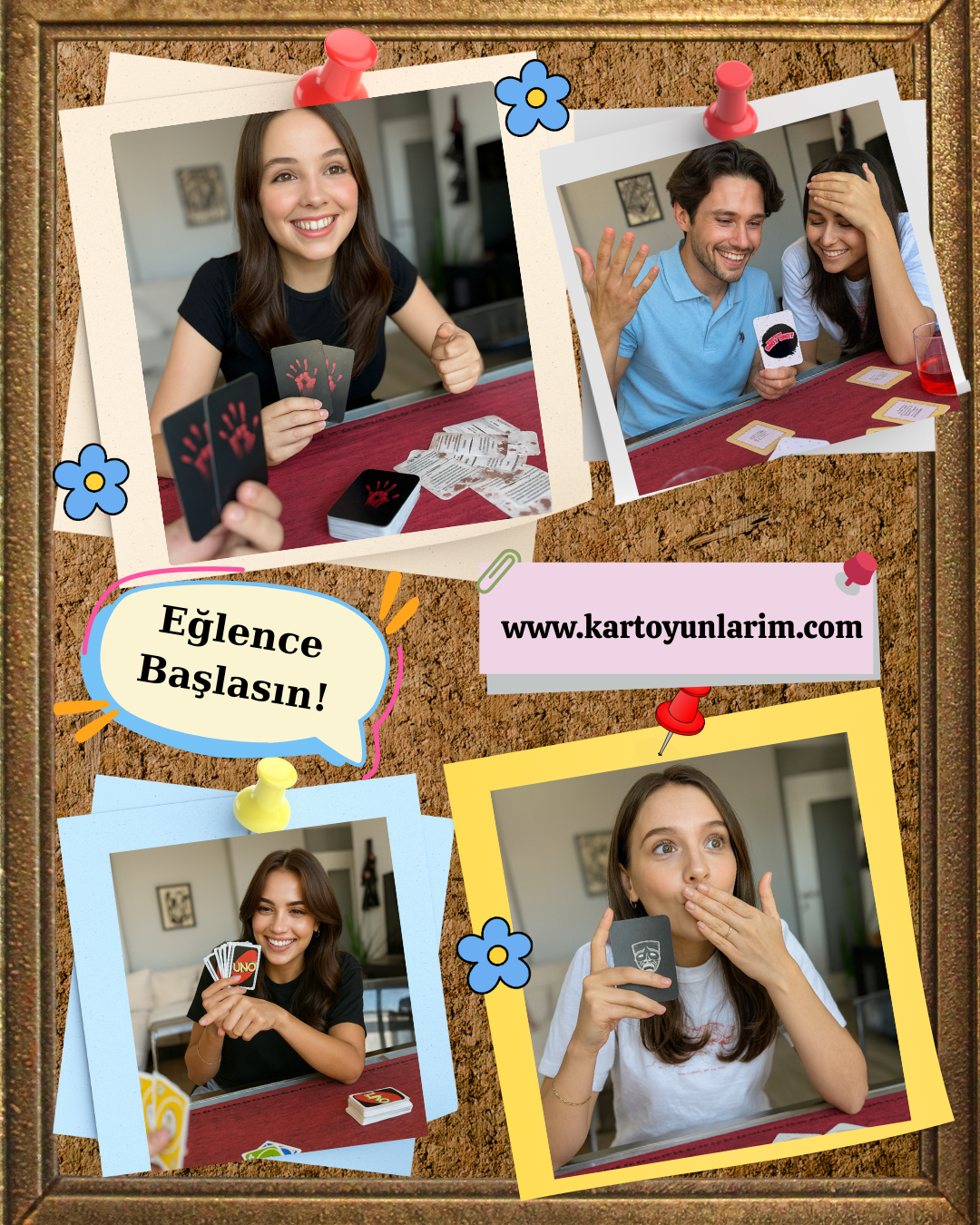 4 FARKLI KART OYUNU TEK KESEDE  " 4'LÜ PAKET "(Özel Kese Hediyeli)