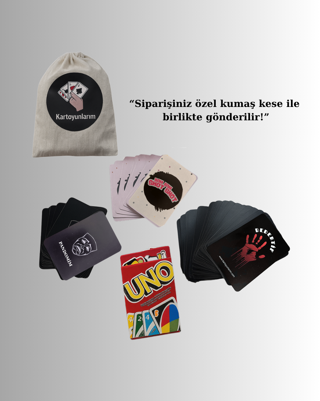 4 FARKLI KART OYUNU TEK KESEDE  " 4'LÜ PAKET - (Premium Özel Kese Hediyeli)