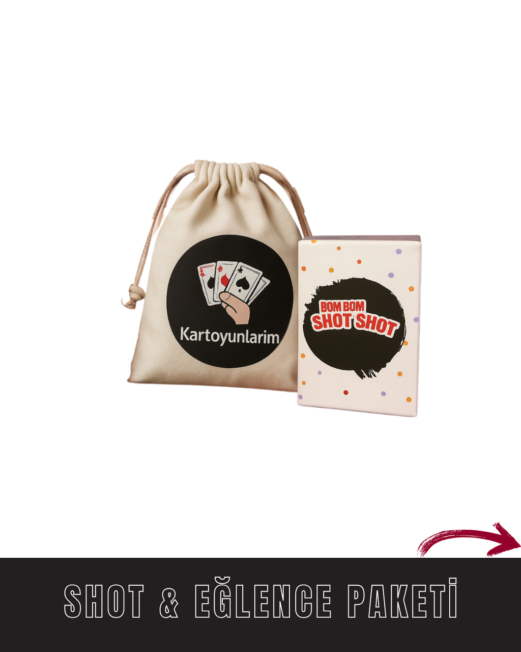 " BOM BOM SHOT SHOT " KART OYUNU (Premium Kese Hediyeli)