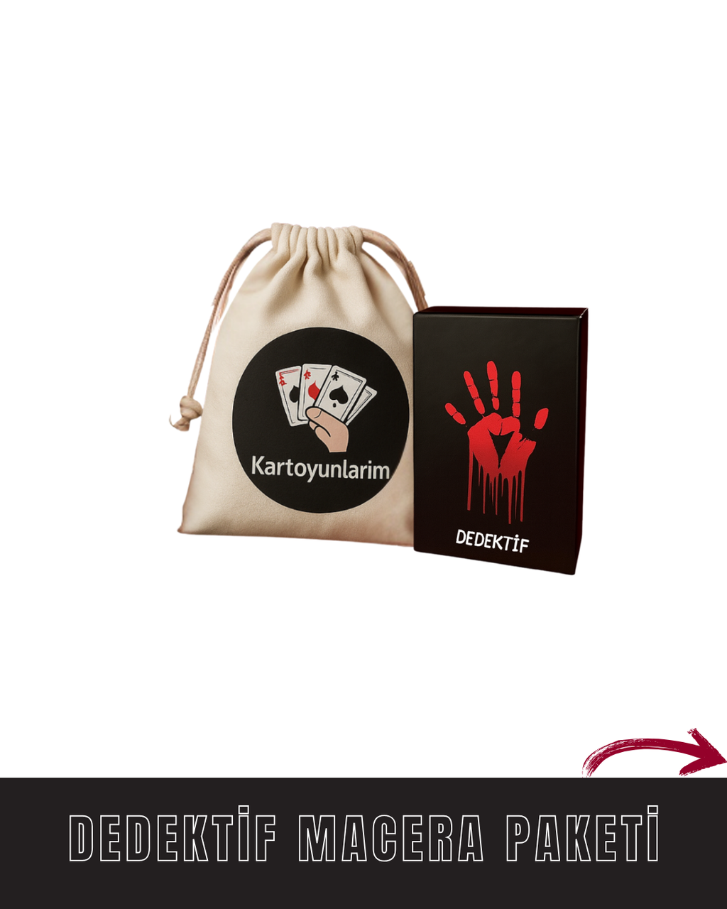 "DEDEKTİF" KART OYUNU (Premium Kese Hediyeli)