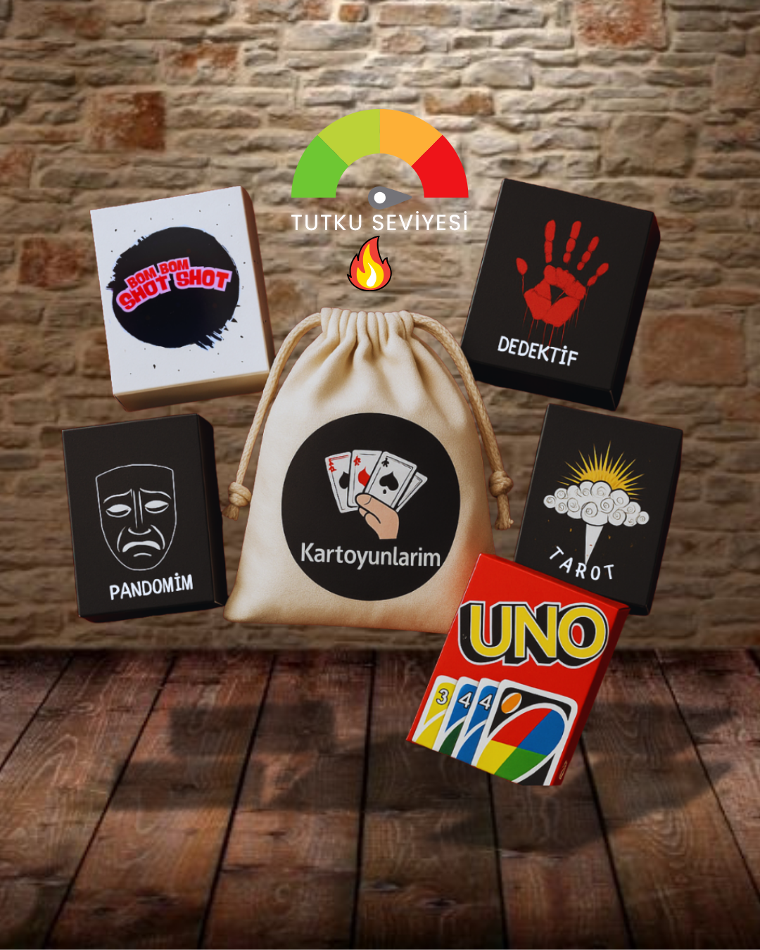 5 FARKLI KART OYUNU TEK KESEDE   " 5'Lİ PAKET "(Özel Kese Hediyeli)