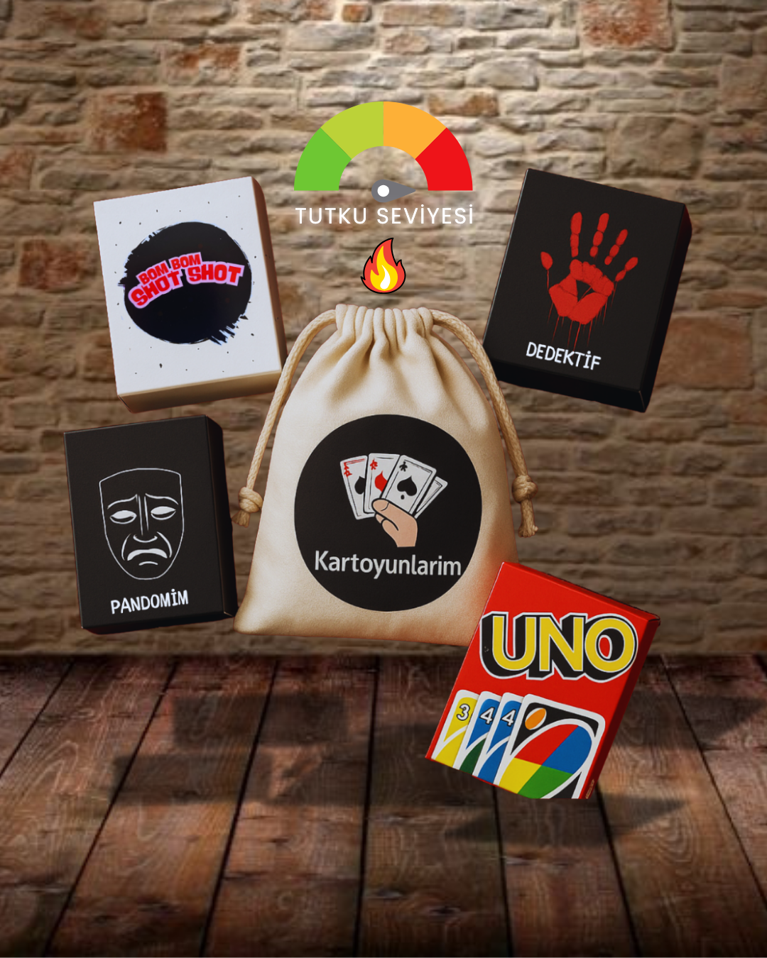 4 FARKLI KART OYUNU TEK KESEDE  " 4'LÜ PAKET "(Özel Kese Hediyeli)
