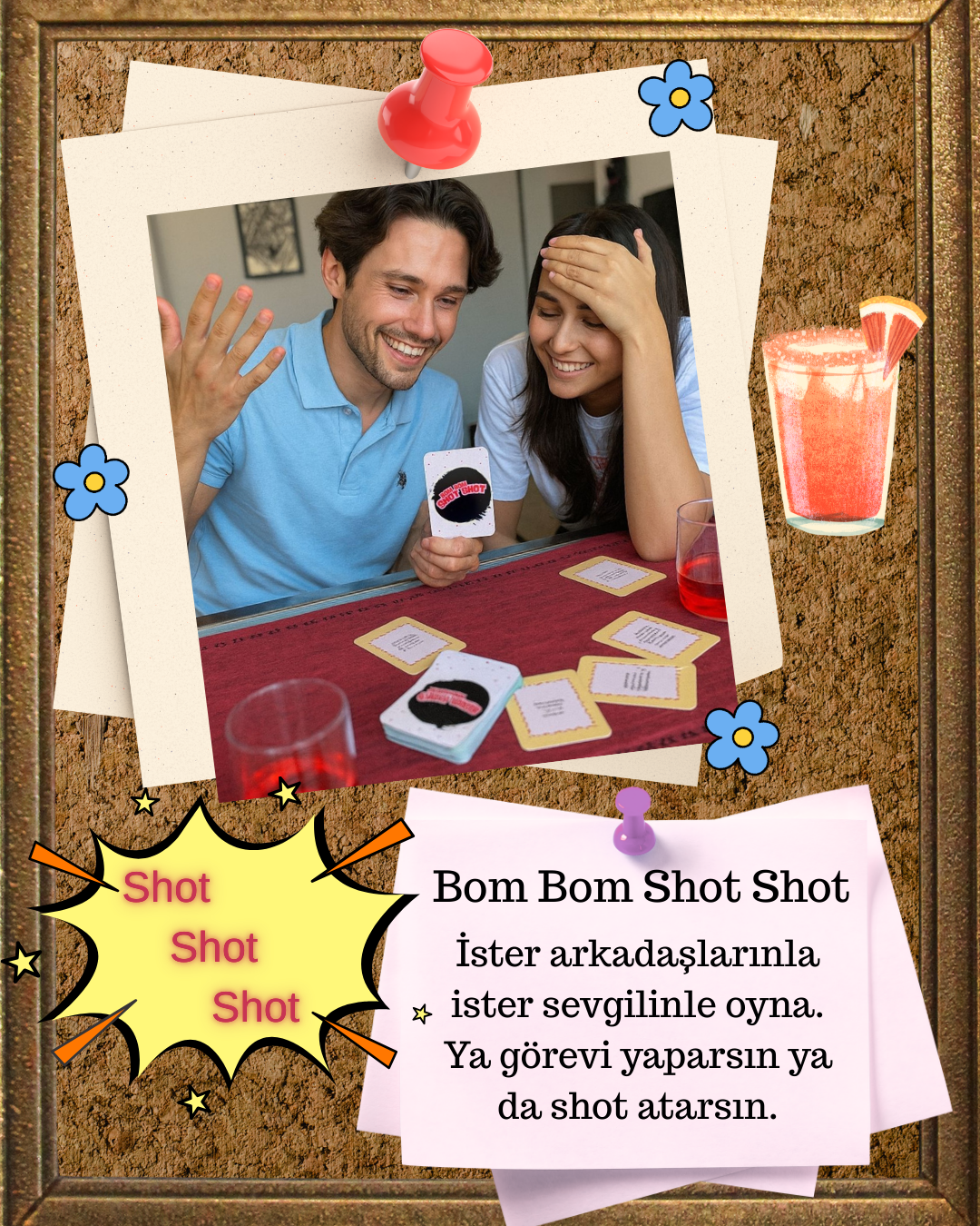 " BOM BOM SHOT SHOT " KART OYUNU
